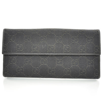Gucci Monogram Metal Plate Continental Wallet Black 4 of 8