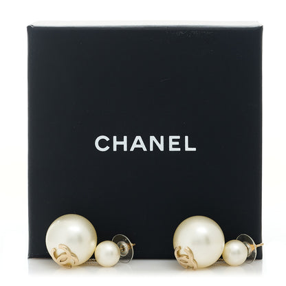 Chanel Pearl CC Chain Drop Earrings Gold 8 of 8