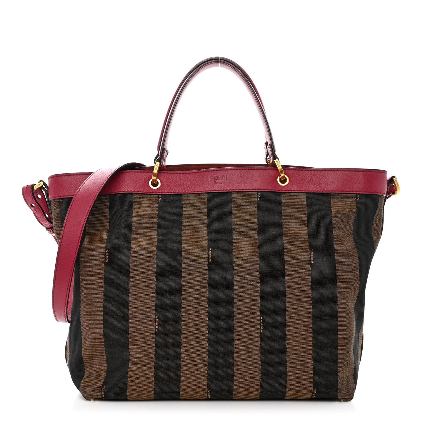 Pequin Vitello Shoulder Tote Tobacco Amarena