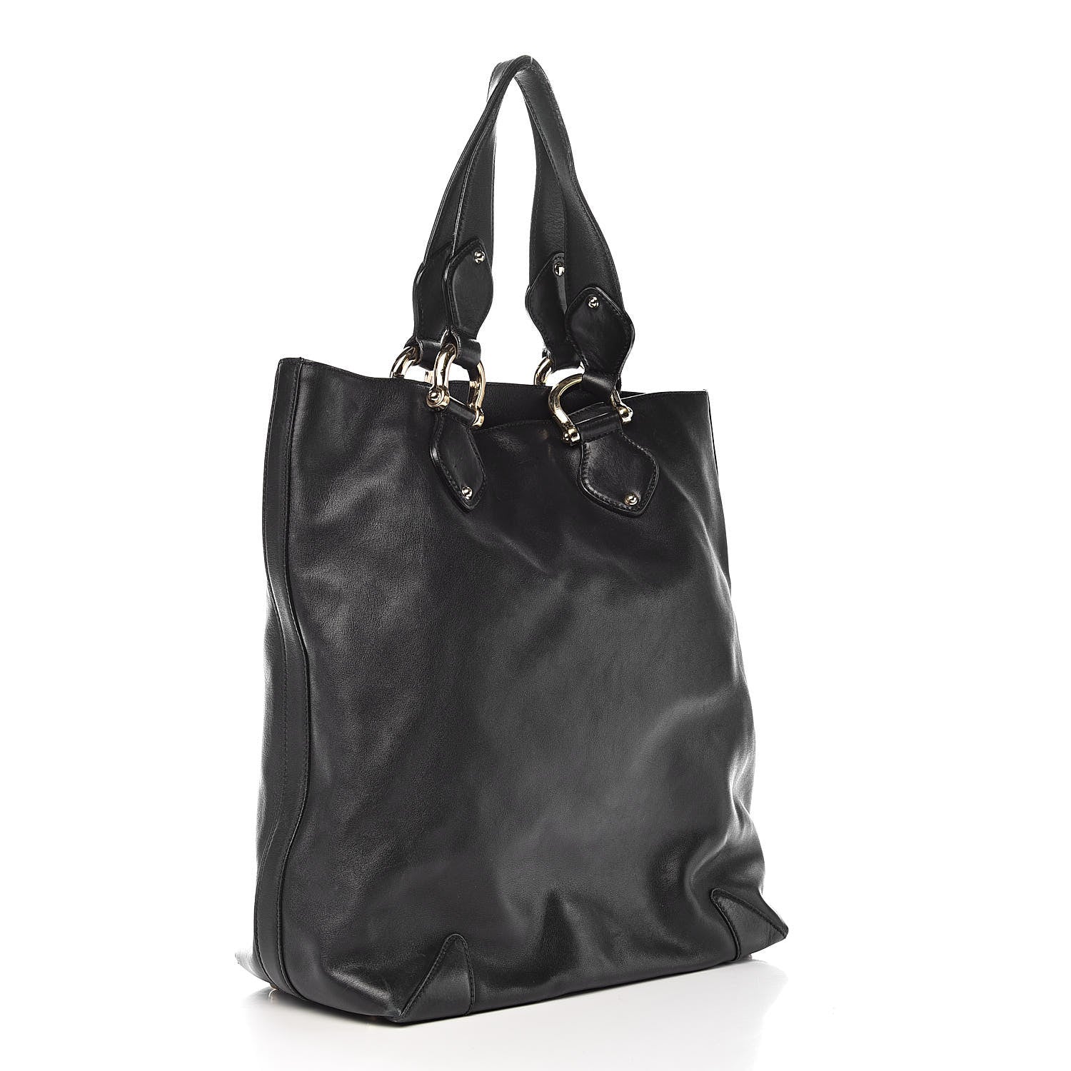 Gucci Calfskin Creole Large Tote Black 3 of 14