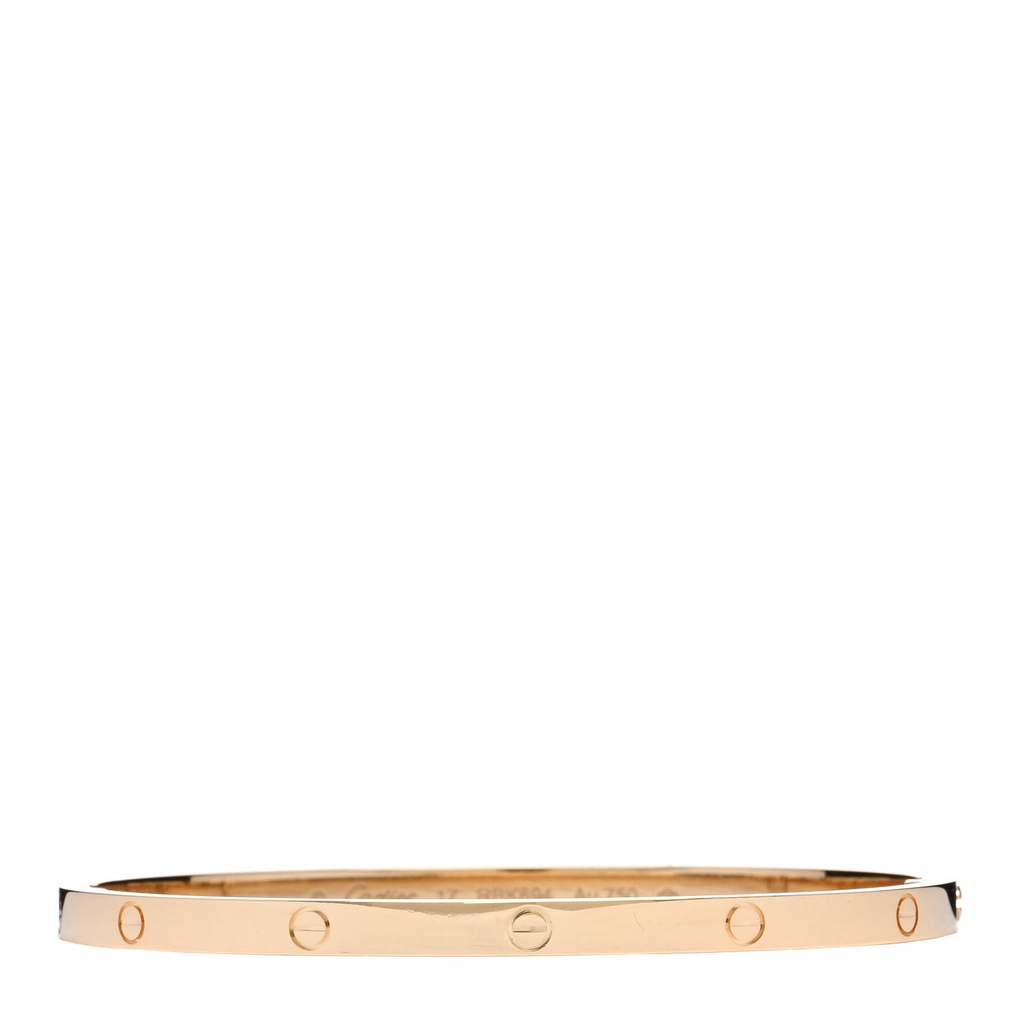 18K Yellow Gold Small LOVE Bracelet 17