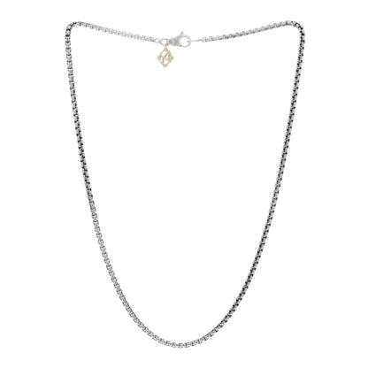 David Yurman Sterling Silver 14K Yellow Gold 2.7mm Box Chain Necklace 16" 2 of 3