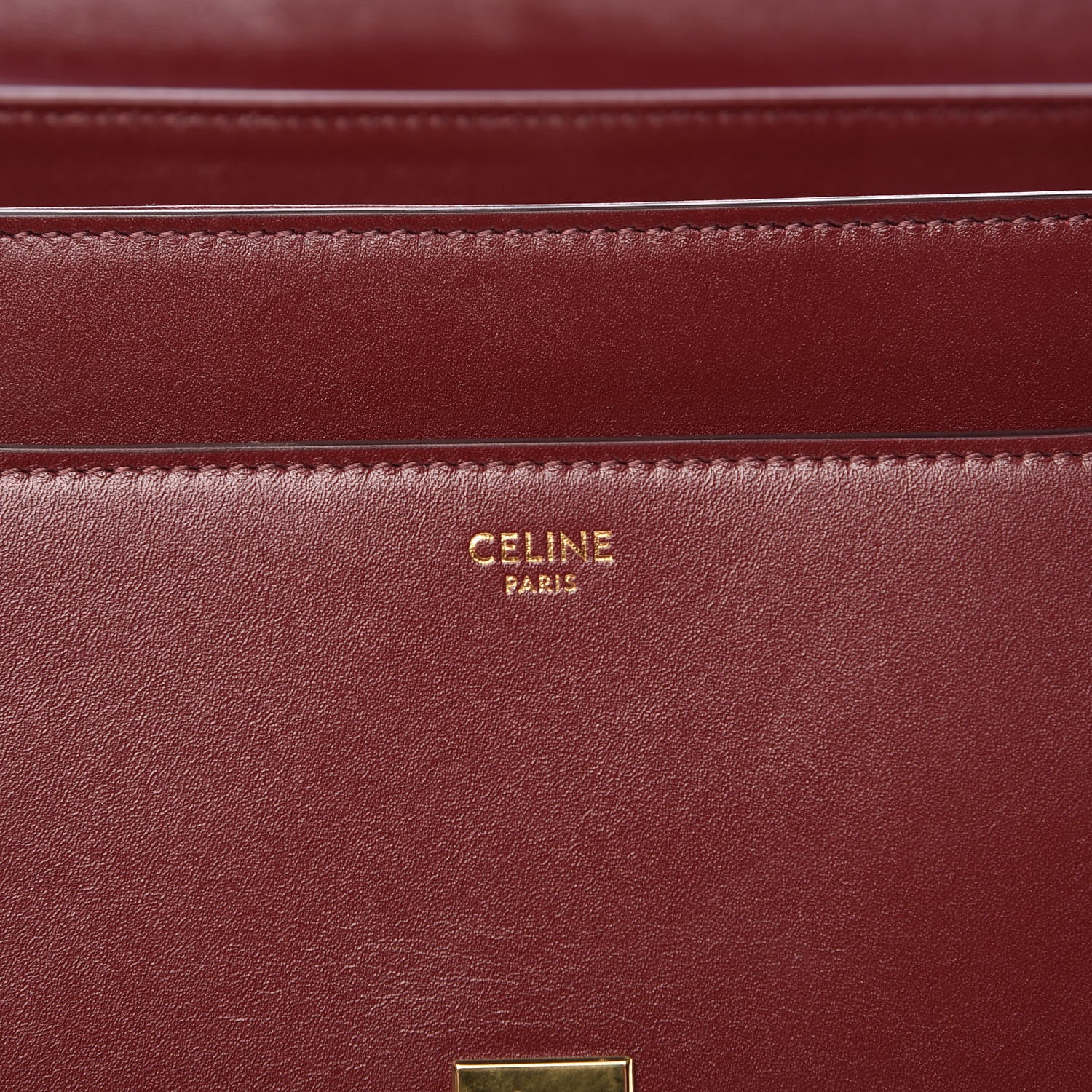 Celine Satinated Calfskin Medium 16 Top Handle Bag Light Burgundy 9 of 10