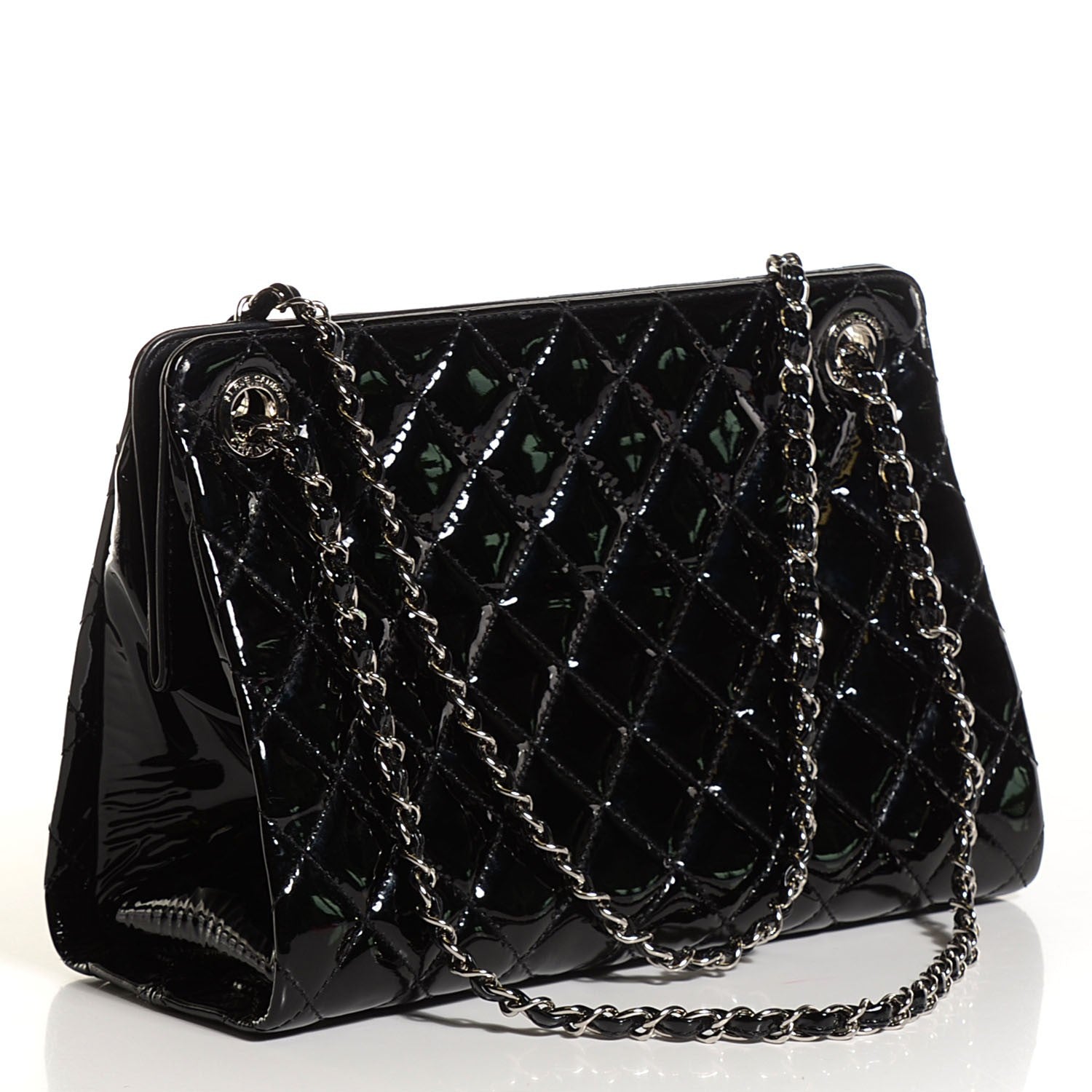 Chanel Patent Quilted Timeless CC Tote 3 of 7