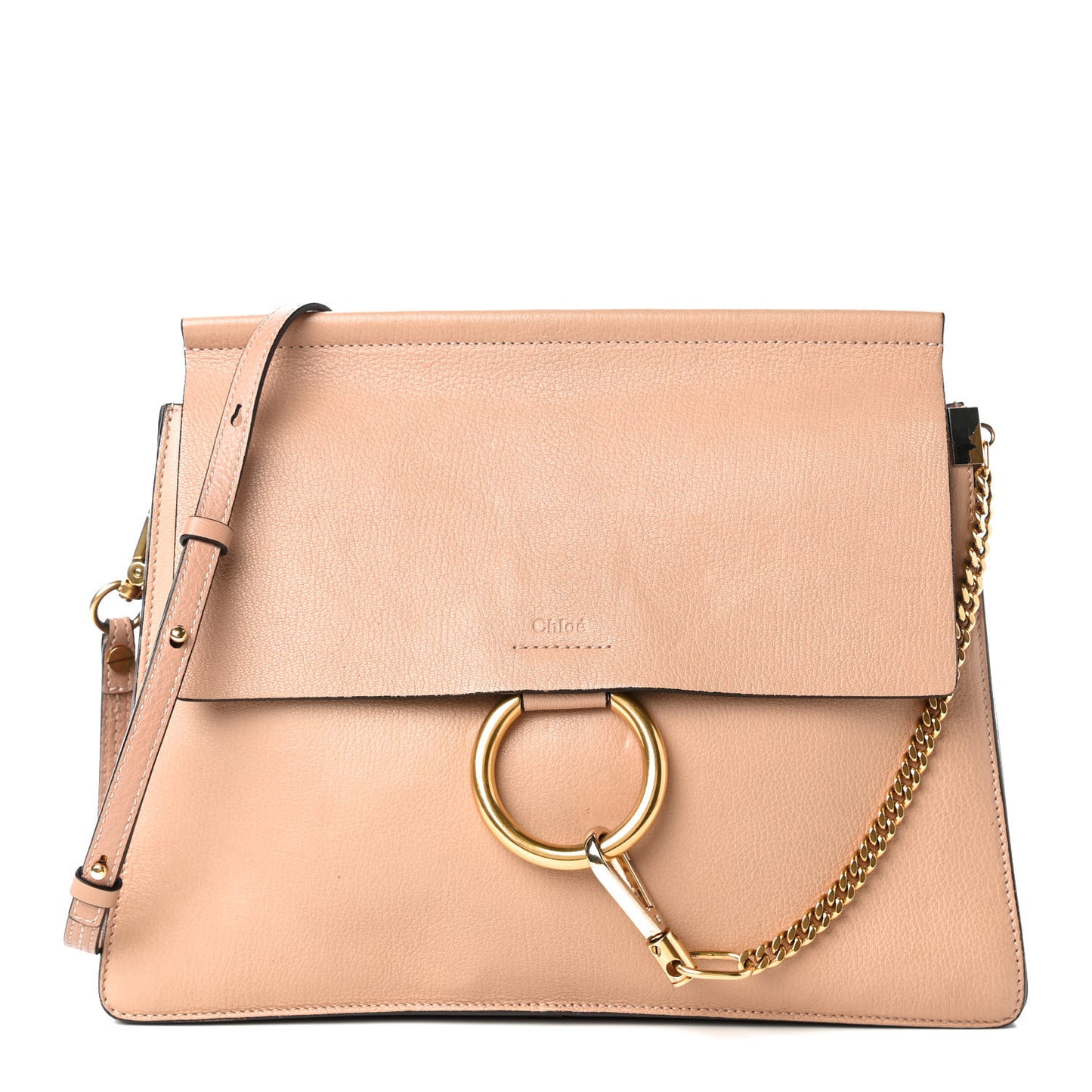 Goatskin Medium Faye Shoulder Bag Biscotti Beige