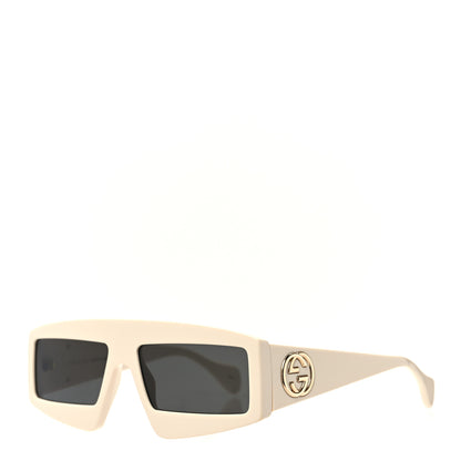 Gucci Acetate Shield Sunglasses GG0358S White 1 of 6
