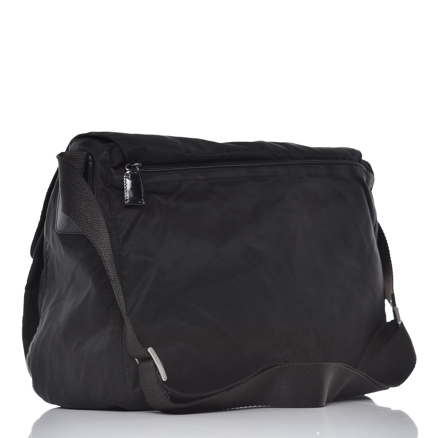 Prada Tessuto Nylon Messenger Bag Black 3 of 8