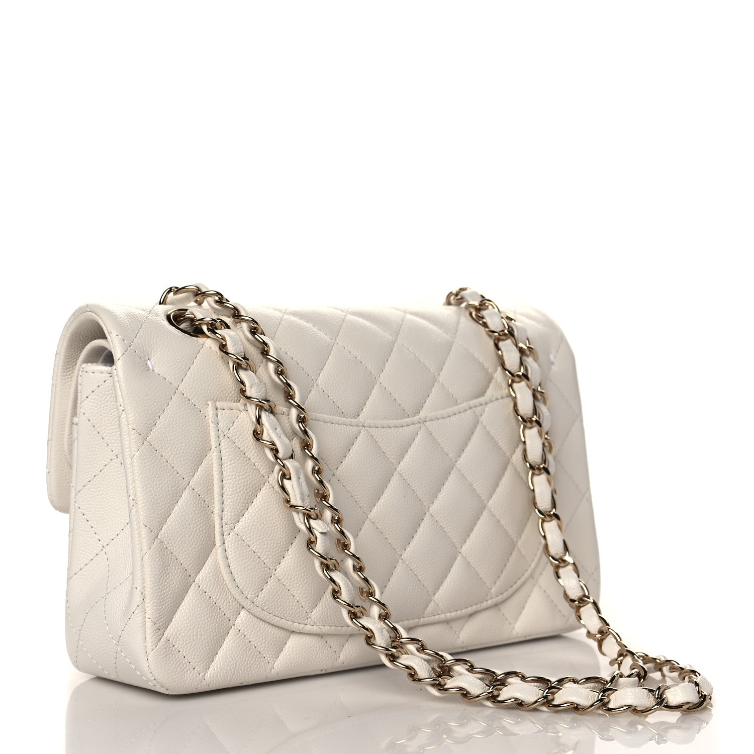 Chanel Caviar Quilted Small Double Flap White 3 of 11
