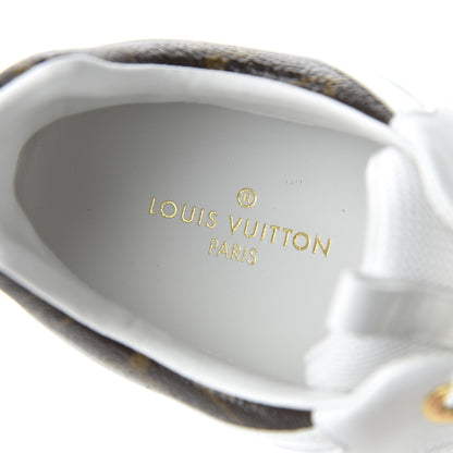 Louis Vuitton Calfskin Monogram Run Away Sneakers 37.5 White 7 of 9