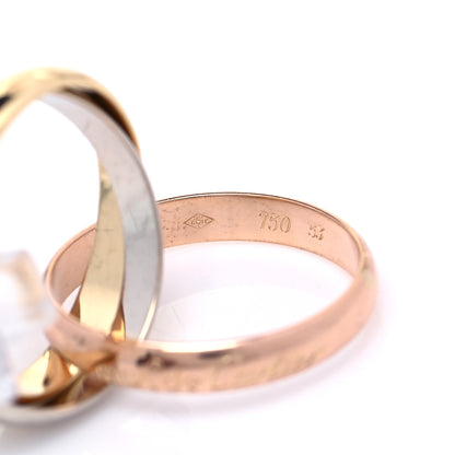Cartier 18K Pink Yellow White Gold Classic Les Must De Cartier Trinity Ring 53 6.25 8 of 10