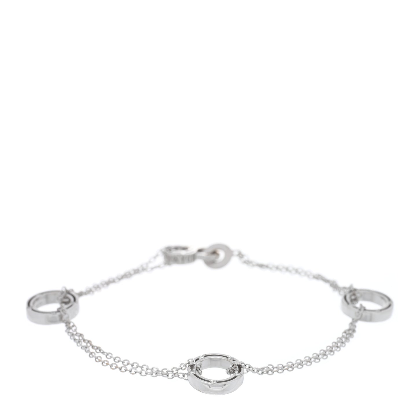 18K White Gold Diamond D.Side Station Bracelet