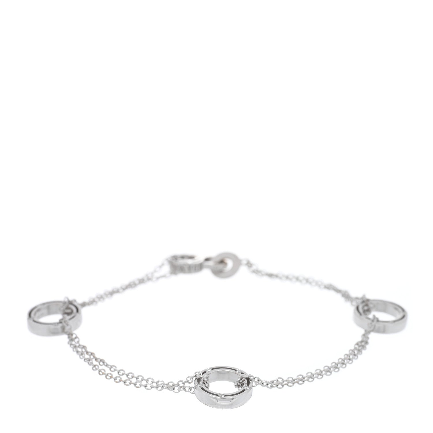 Damiani 18K White Gold Diamond D.Side Station Bracelet 1 of 3