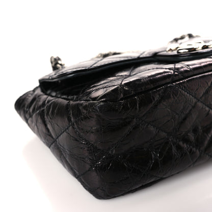 Chanel Glazed Calfskin Quilted Tweed Portobello Flap Black Pink 8 of 9