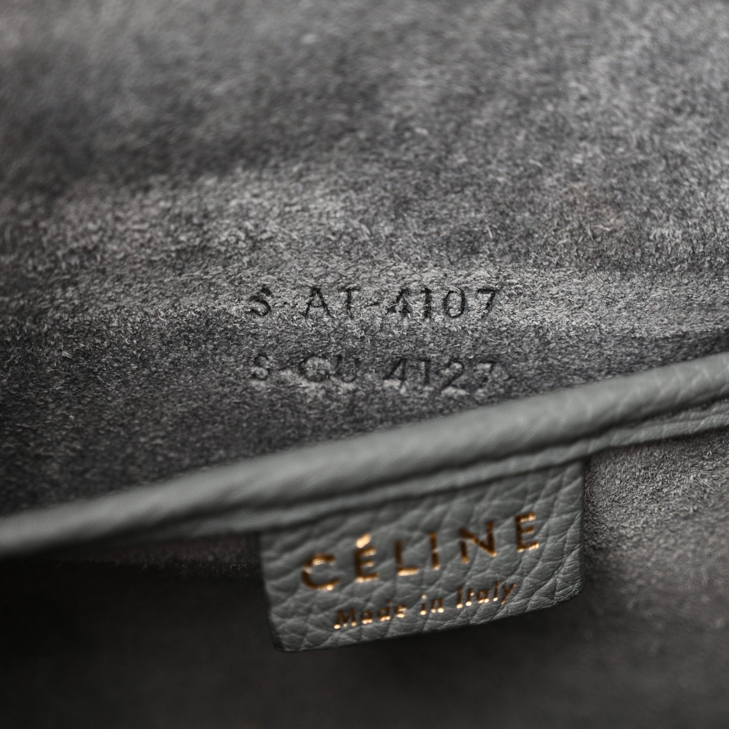 Drummed Calfskin Nano Luggage Kohl