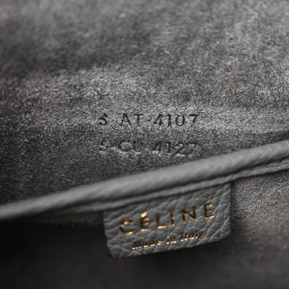 Celine Drummed Calfskin Nano Luggage Kohl 7 of 11