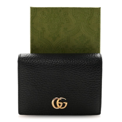 Gucci Pebbled Calfskin GG Marmont Card Case Black 8 of 8