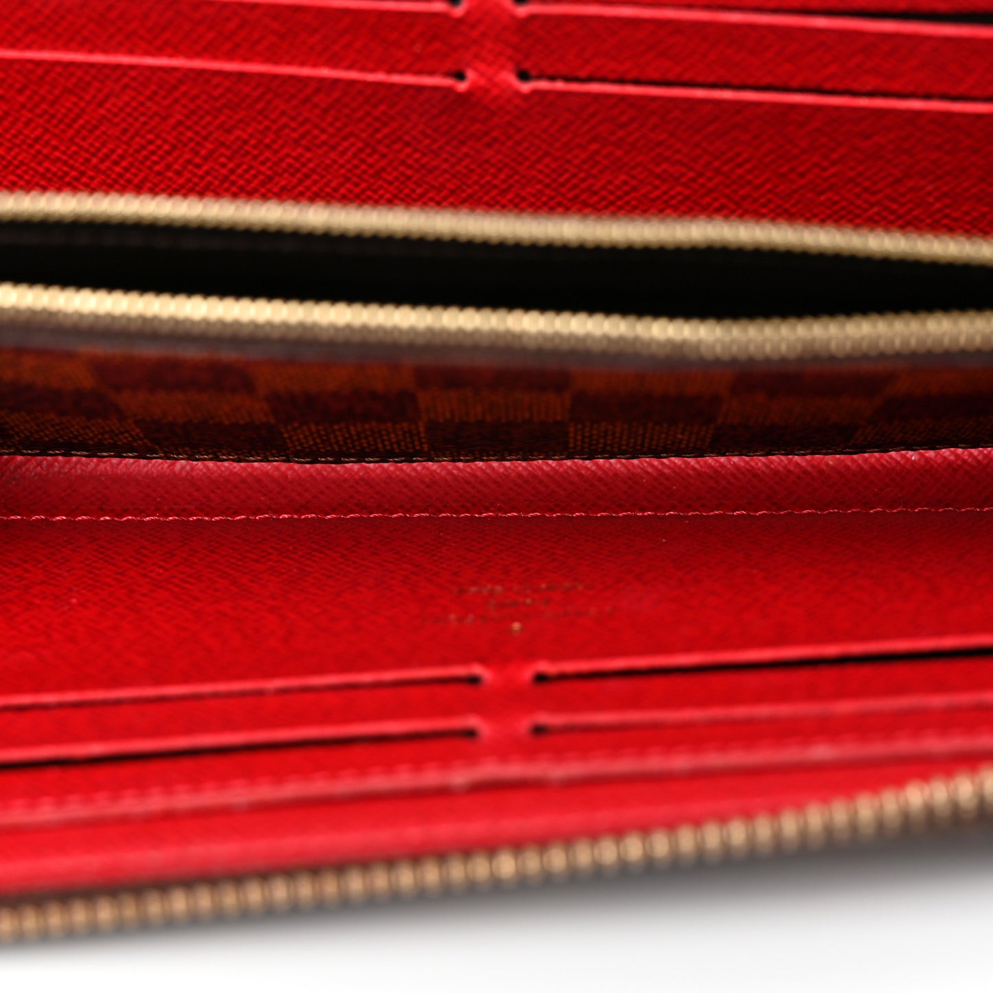 Damier Ebene Clemence Wallet Cherry