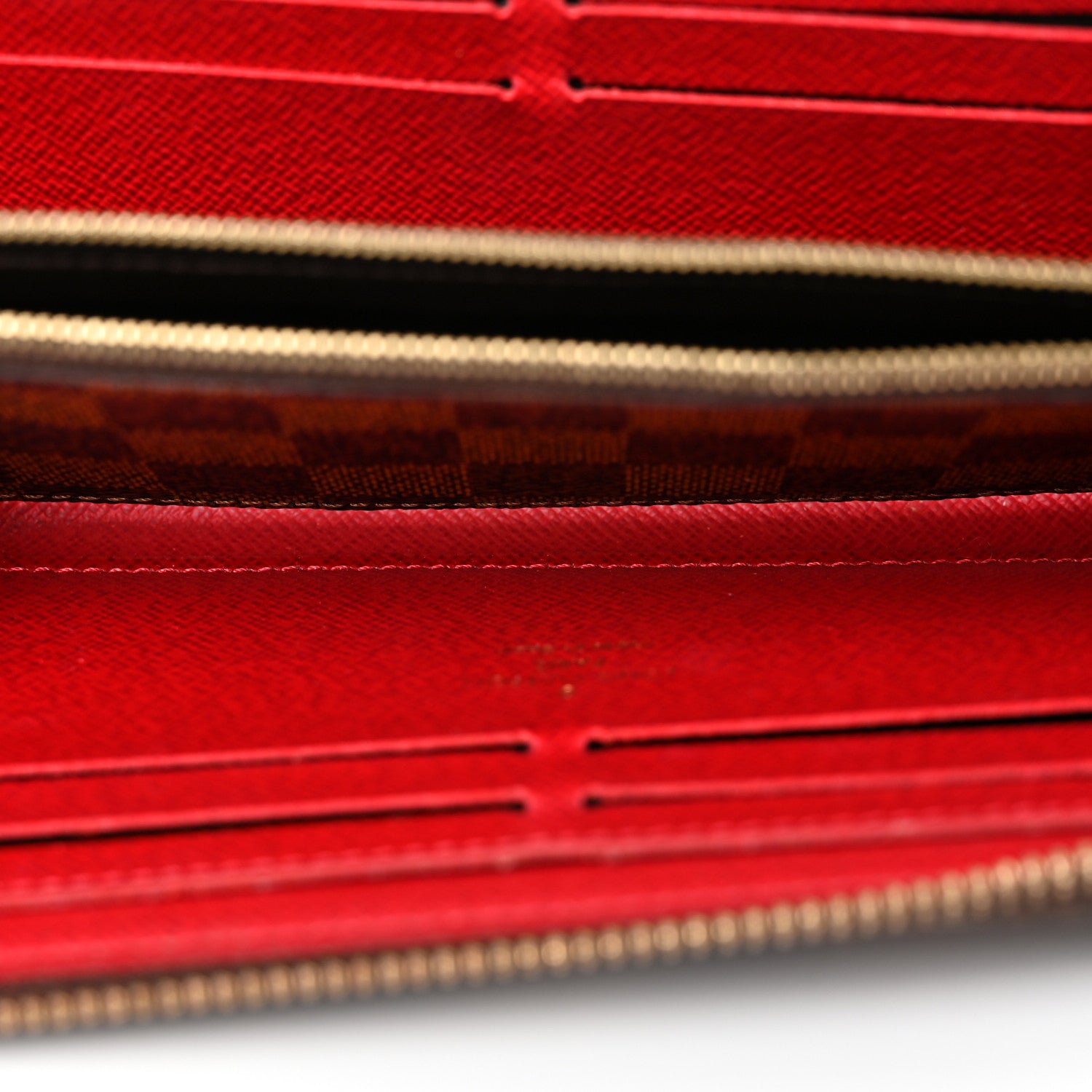 Louis Vuitton Damier Ebene Clemence Wallet Cherry 5 of 15