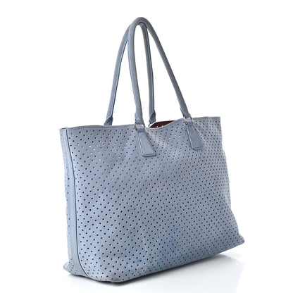 Prada Suede Perforated Tote Astrale 4 of 20