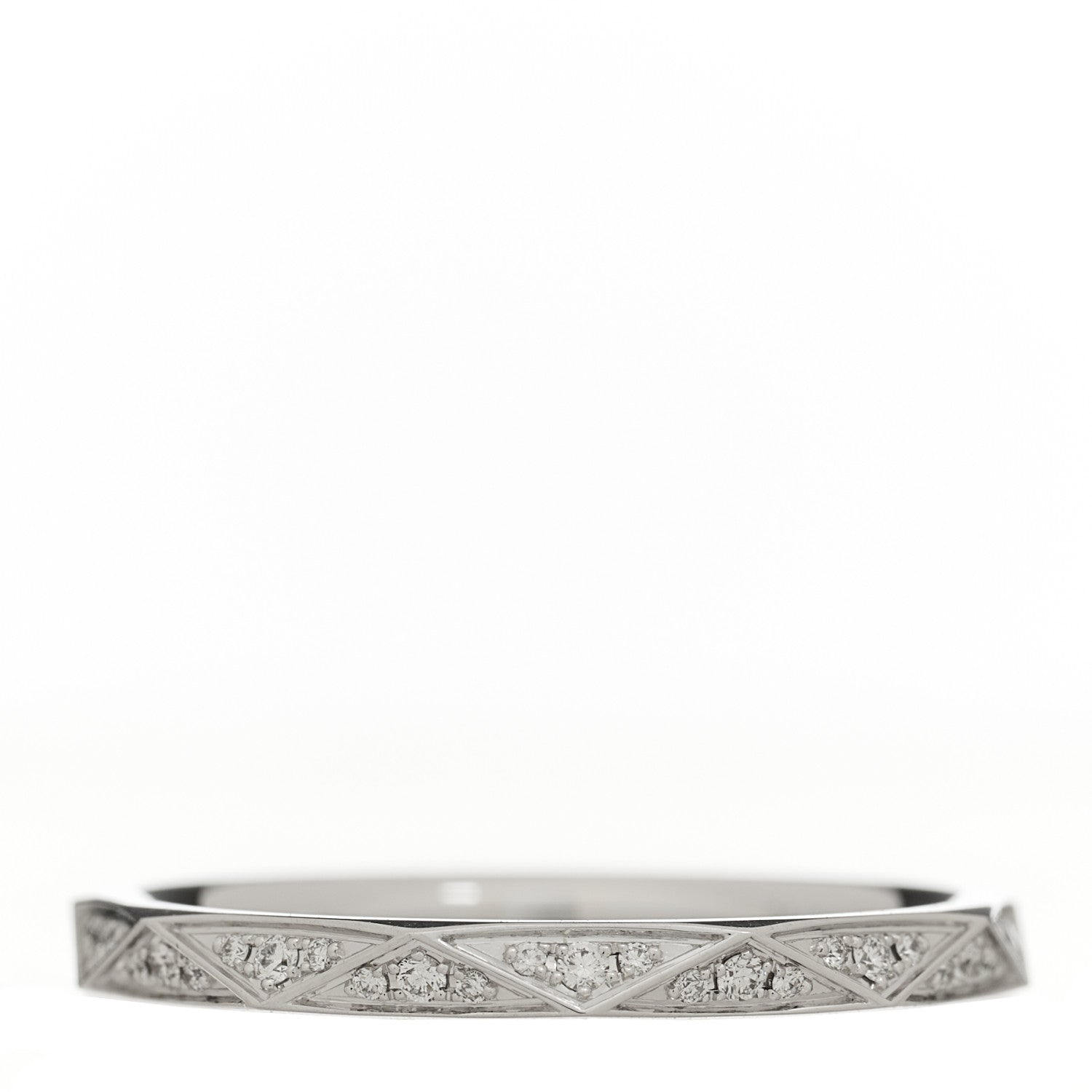 Graff 18K White Gold Diamond Laurence Graff Signature Band Ring 54 7 3 of 6