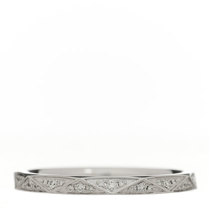 Graff 18K White Gold Diamond Laurence Graff Signature Band Ring 54 7 3 of 6