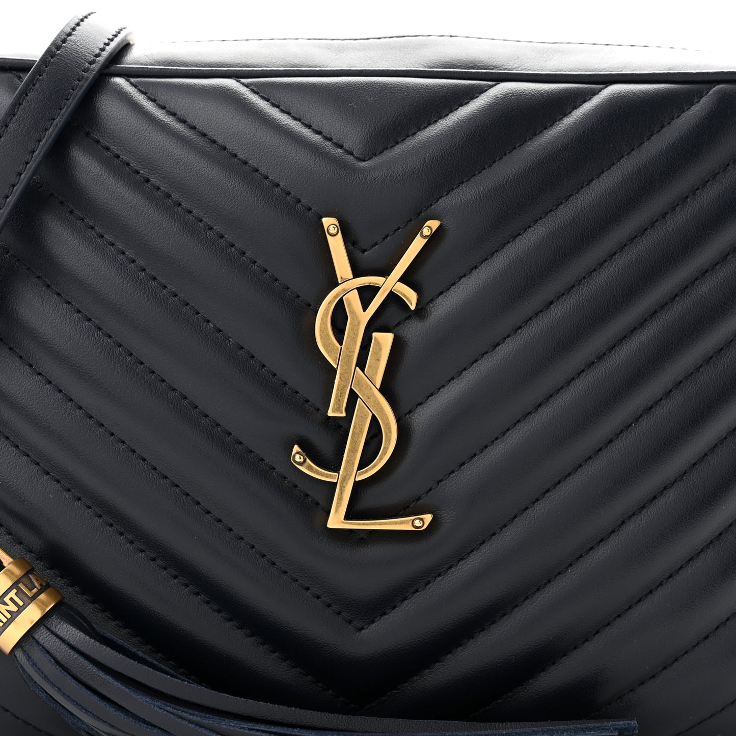 Calfskin Matelasse Monogram Lou Camera Bag Navy