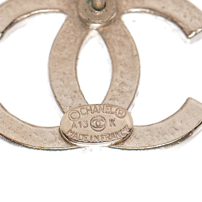 Chanel Crystal CC Earrings Gold 4 of 4