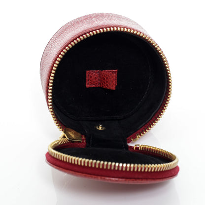 Chanel Small Caviar Jewelry Travel Case Dark Red 5 of 7