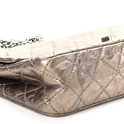 Chanel Metallic Aged Calfskin Quilted 2.55 Reissue 226 Flap Dark Gold 8 of 9