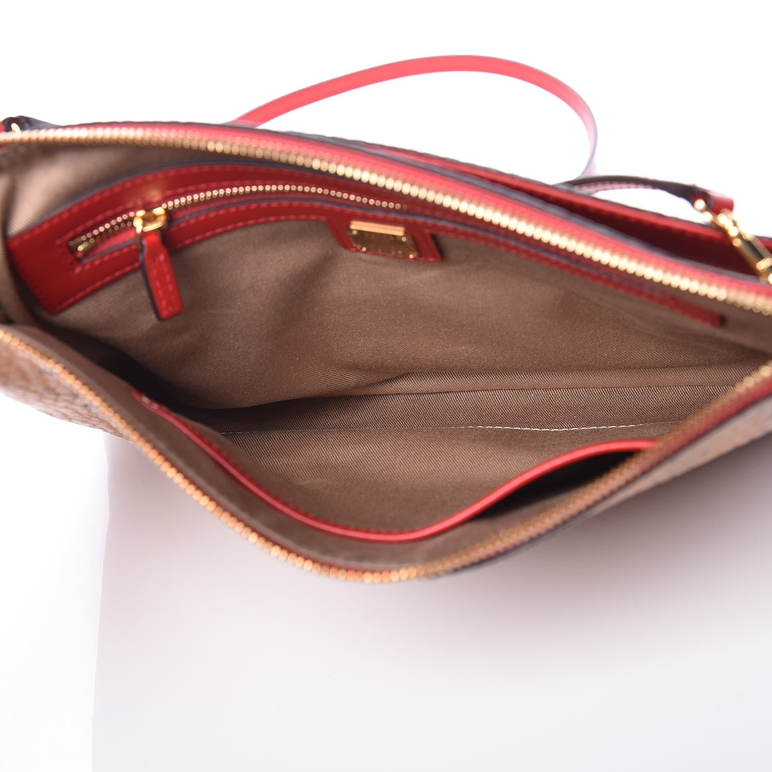 MCM Visetos Medium Crossbody Pouch Cognac 5 of 12