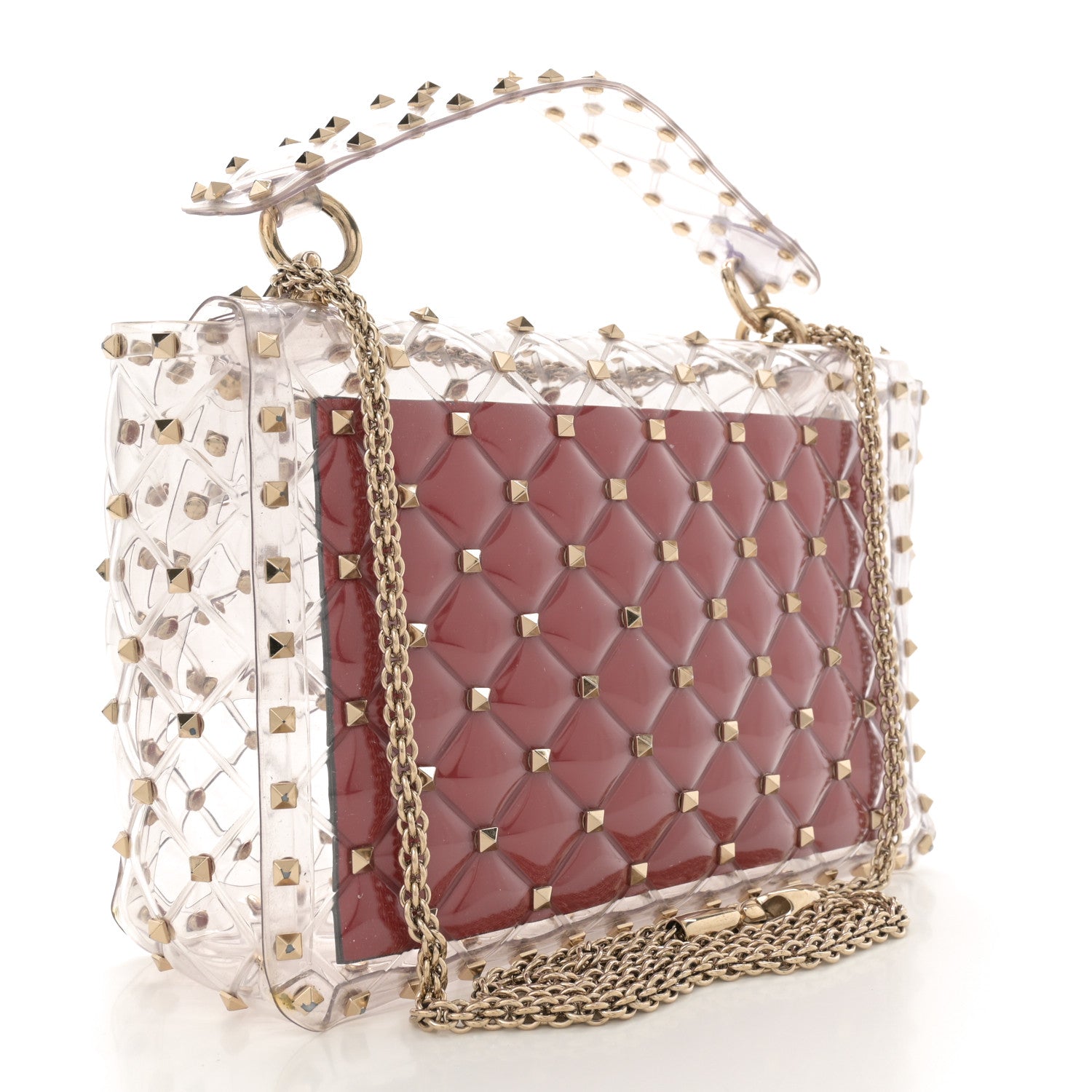 Valentino Garavani PVC Medium Rockstud Spike Shoulder Bag 2 of 11