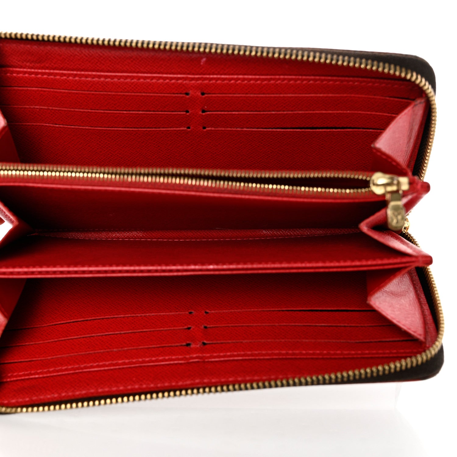 Louis Vuitton Damier Ebene Studded Zippy Wallet Cherry 5 of 11