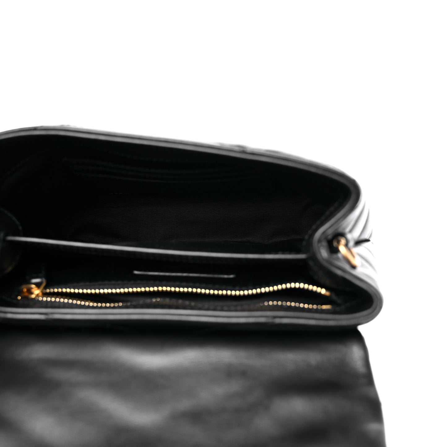 Calfskin Y Quilted Monogram Toy Loulou Crossbody Bag Black