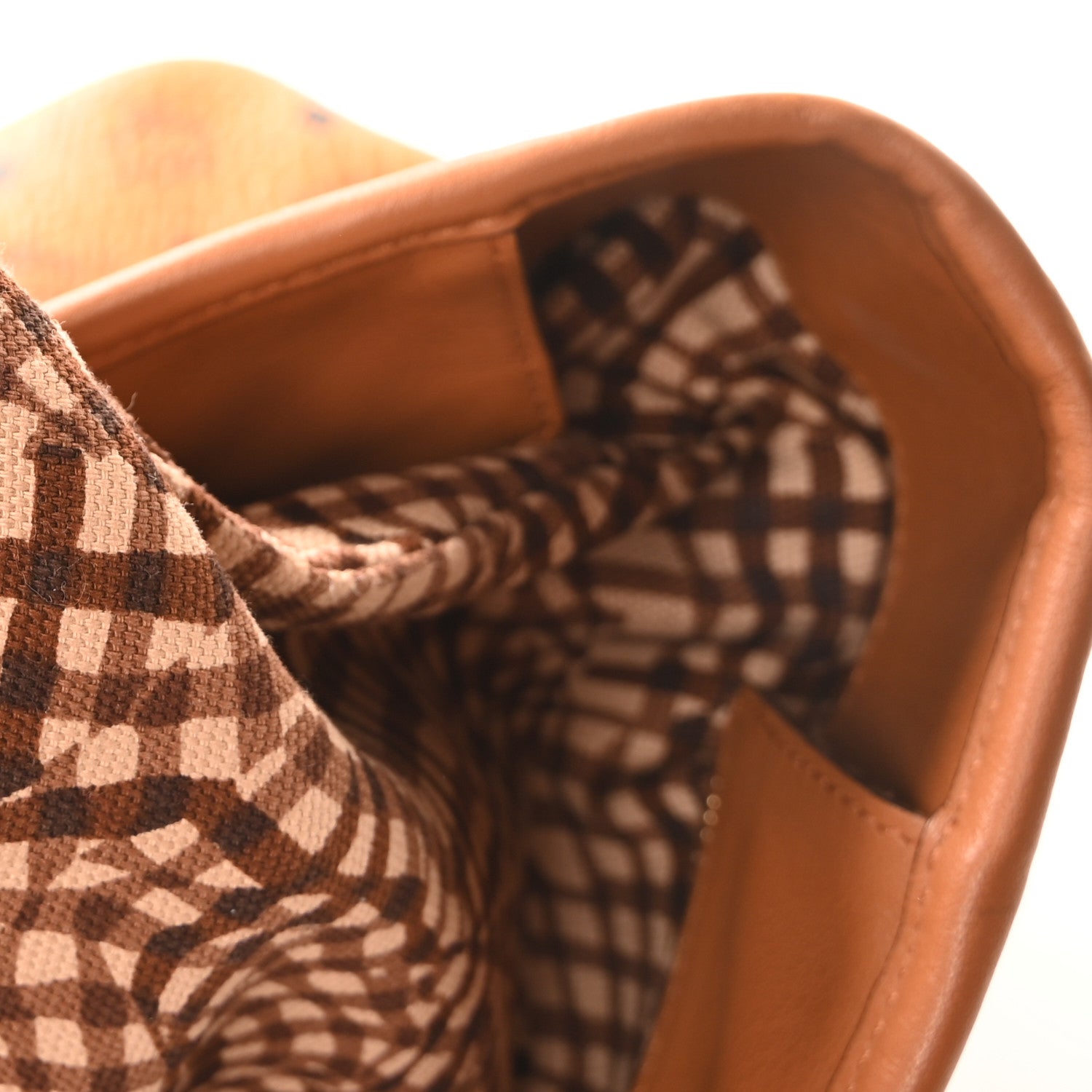 MCM Visetos Large Liz Reversible Shopper Tote Cognac 7 of 10