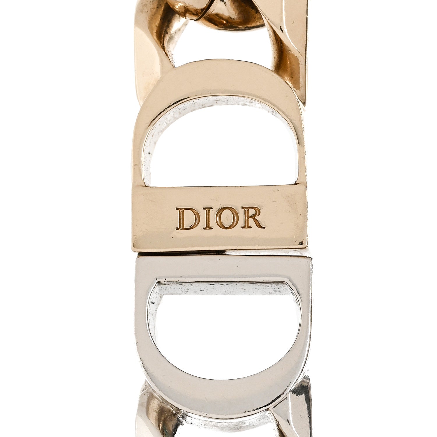 Christian Dior Metal Danseuse Etoile Chain Choker Necklace Gold Silver 5 of 5