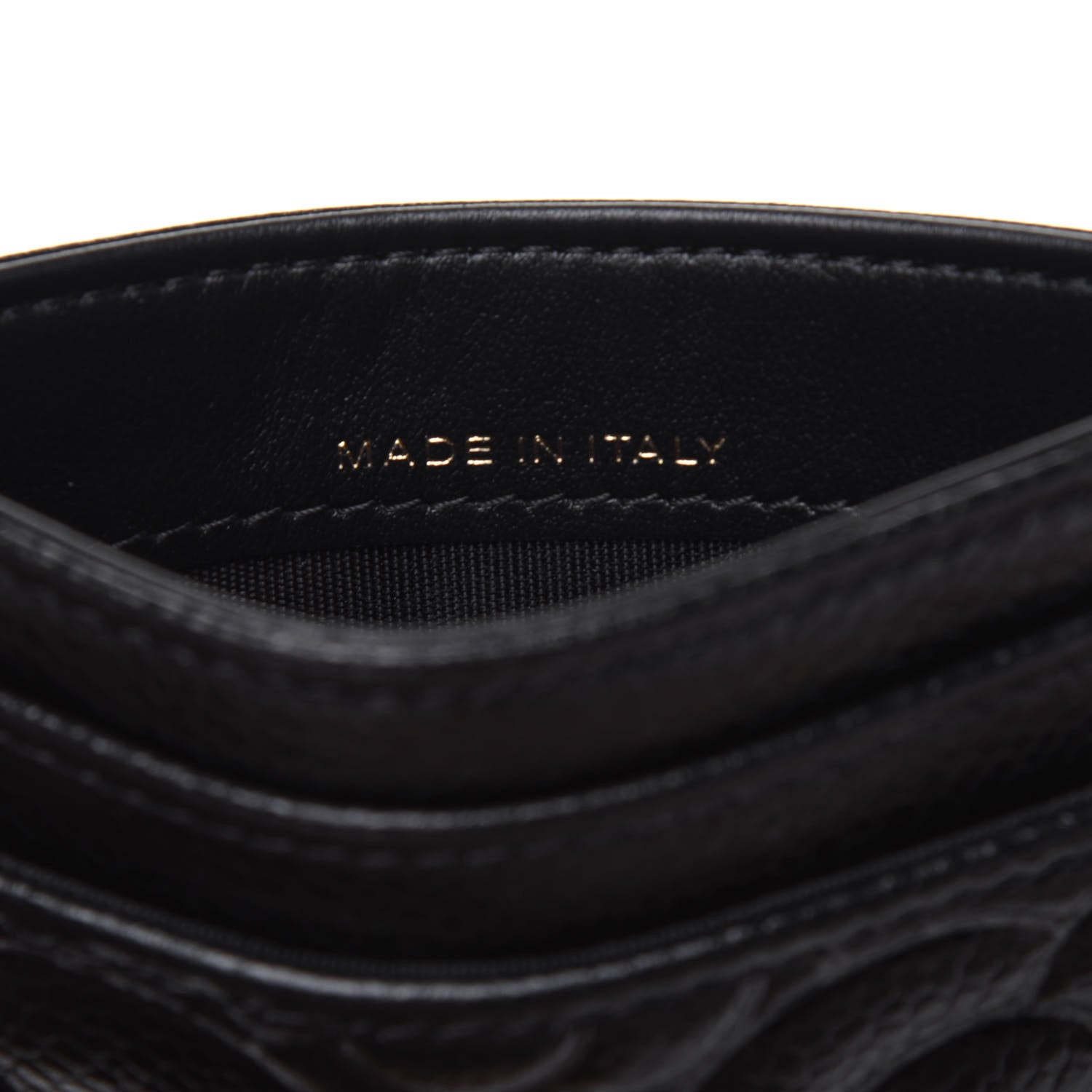 Chanel Caviar Camellia Embossed Card Holder Black 6 of 11