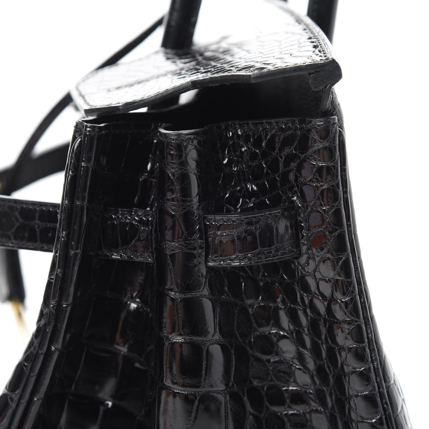 Shiny Porosus Crocodile Birkin 35 Black