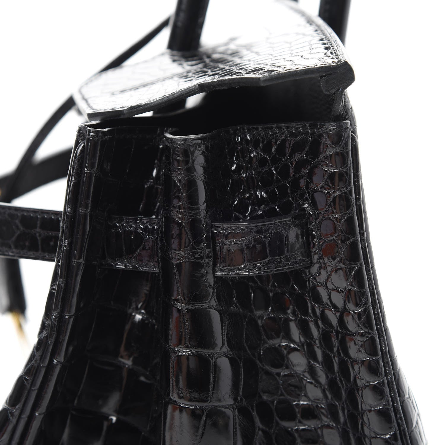 Hermes Shiny Porosus Crocodile Birkin 35 Black 11 of 41