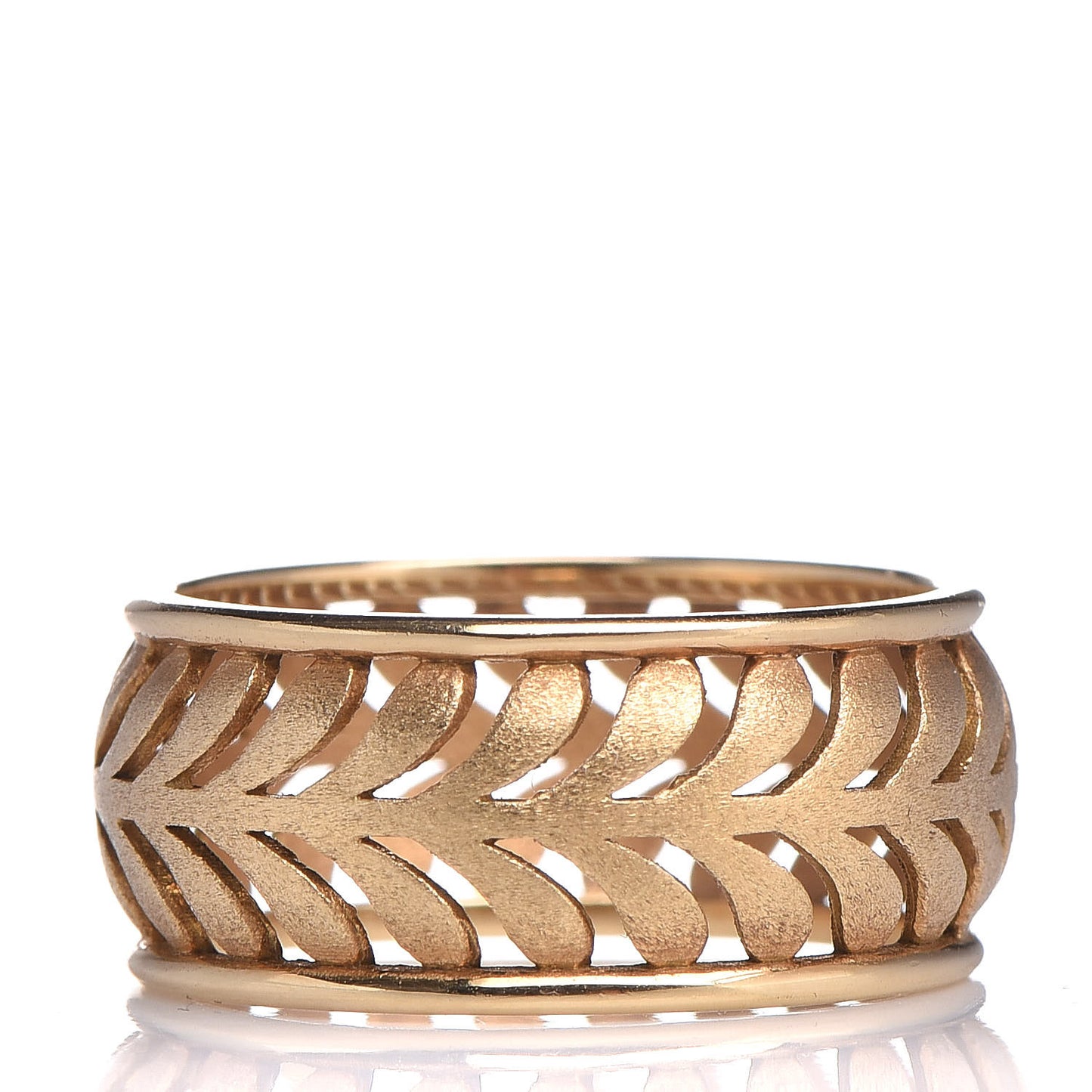 18K Yellow Gold Paloma Picasso Villa Palm Ring 53 6.25