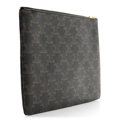 Celine Triomphe Canvas Pouch Black 3 of 7