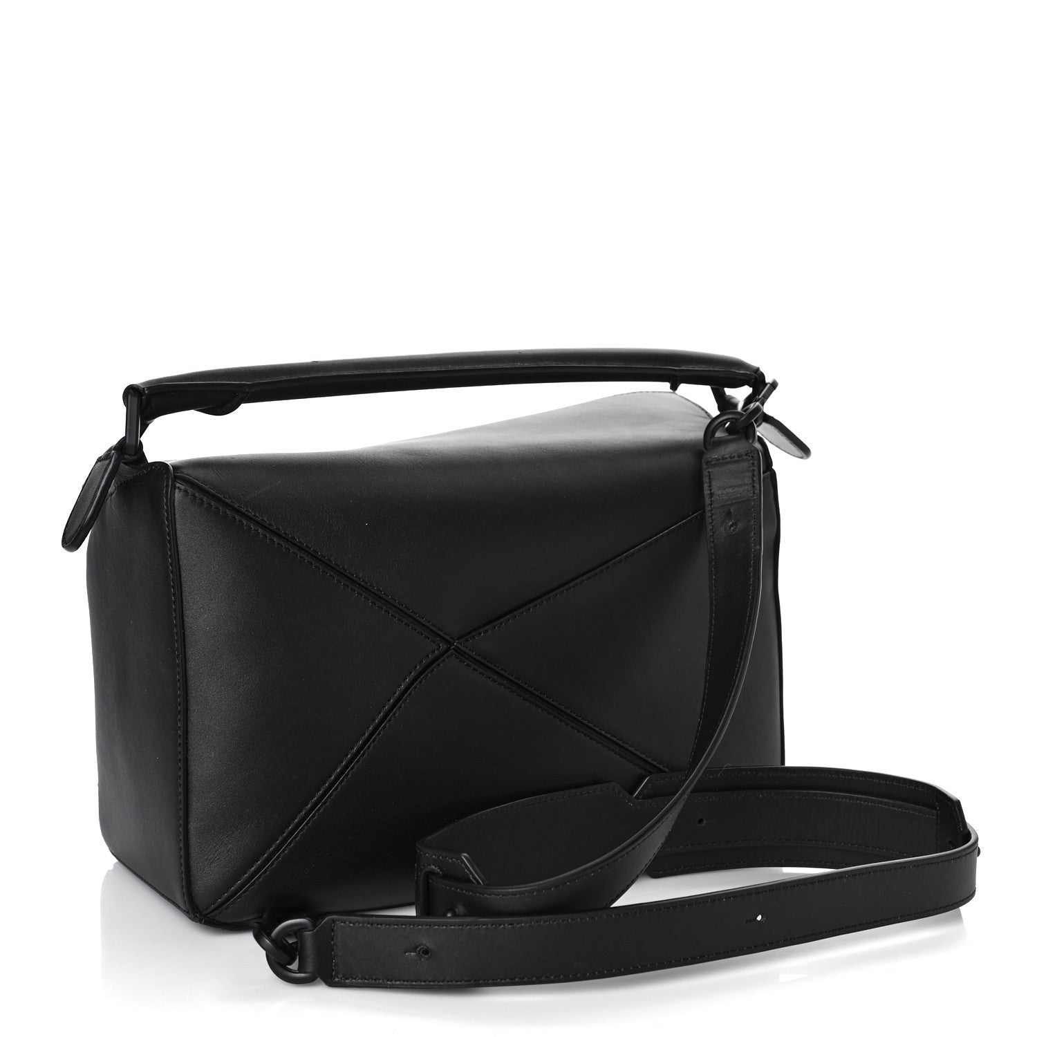 Loewe Satin Calfskin Puzzle Bag Black 2 of 10