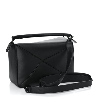Loewe Satin Calfskin Puzzle Bag Black 2 of 10