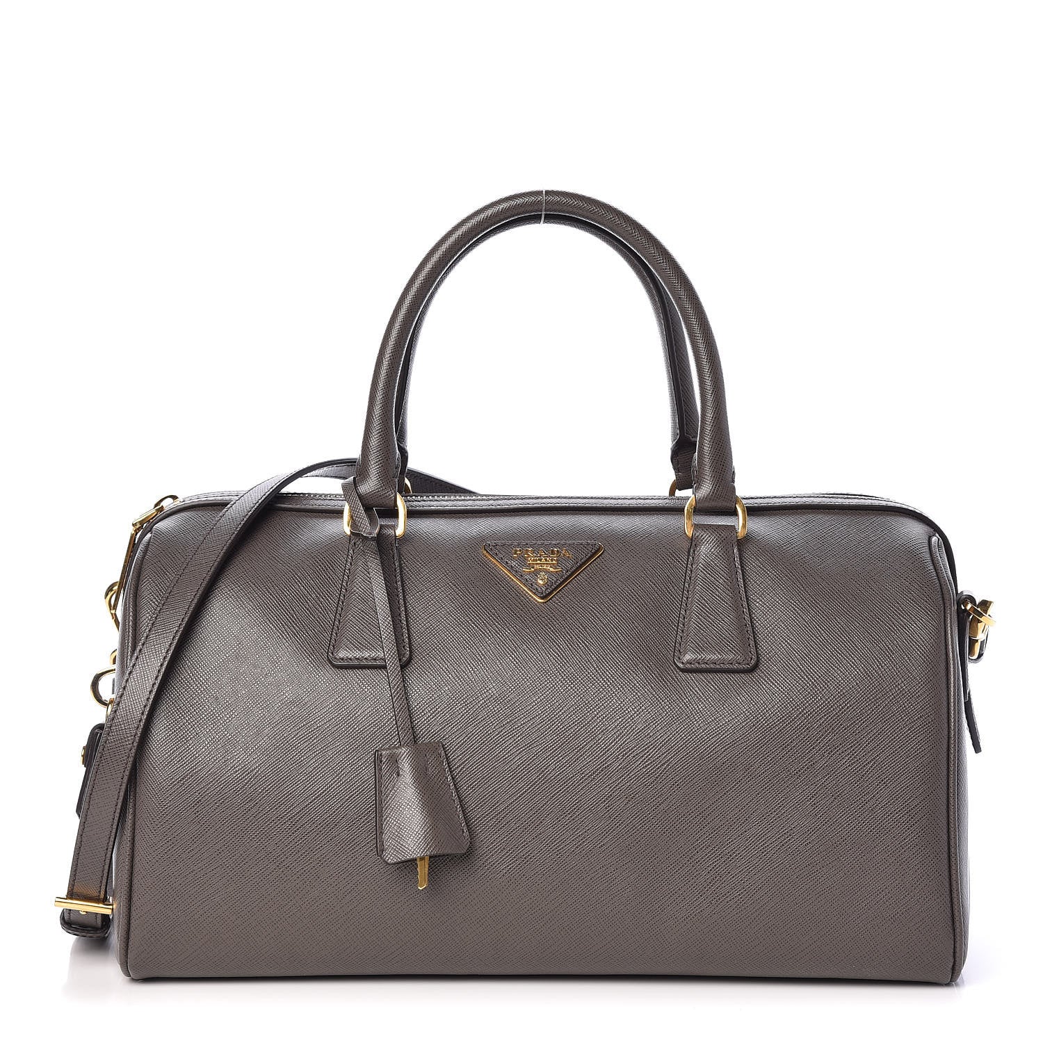 Prada Saffiano Lux Bauletto Grafite 1 of 8