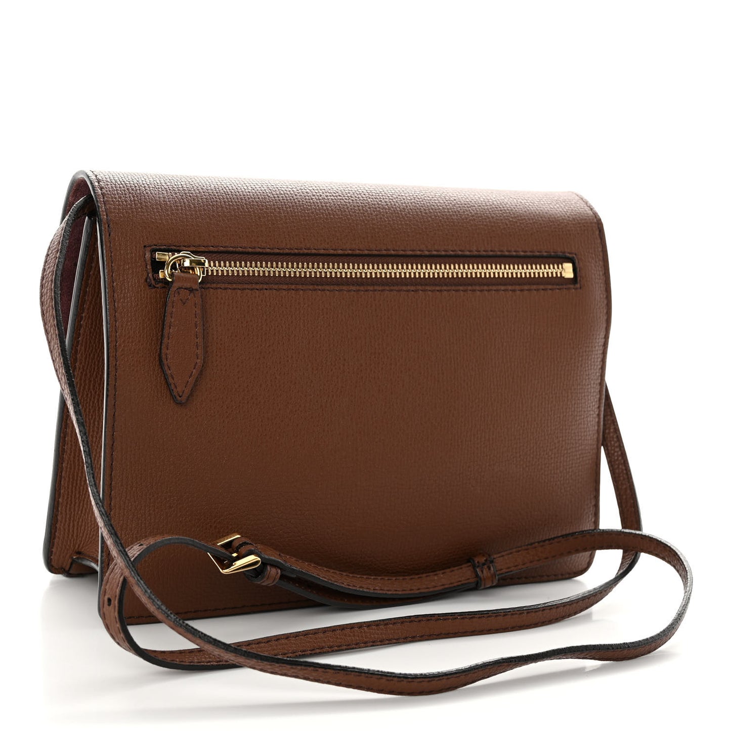 Derby Calfskin House Check Small Macken Crossbody Bag Tan