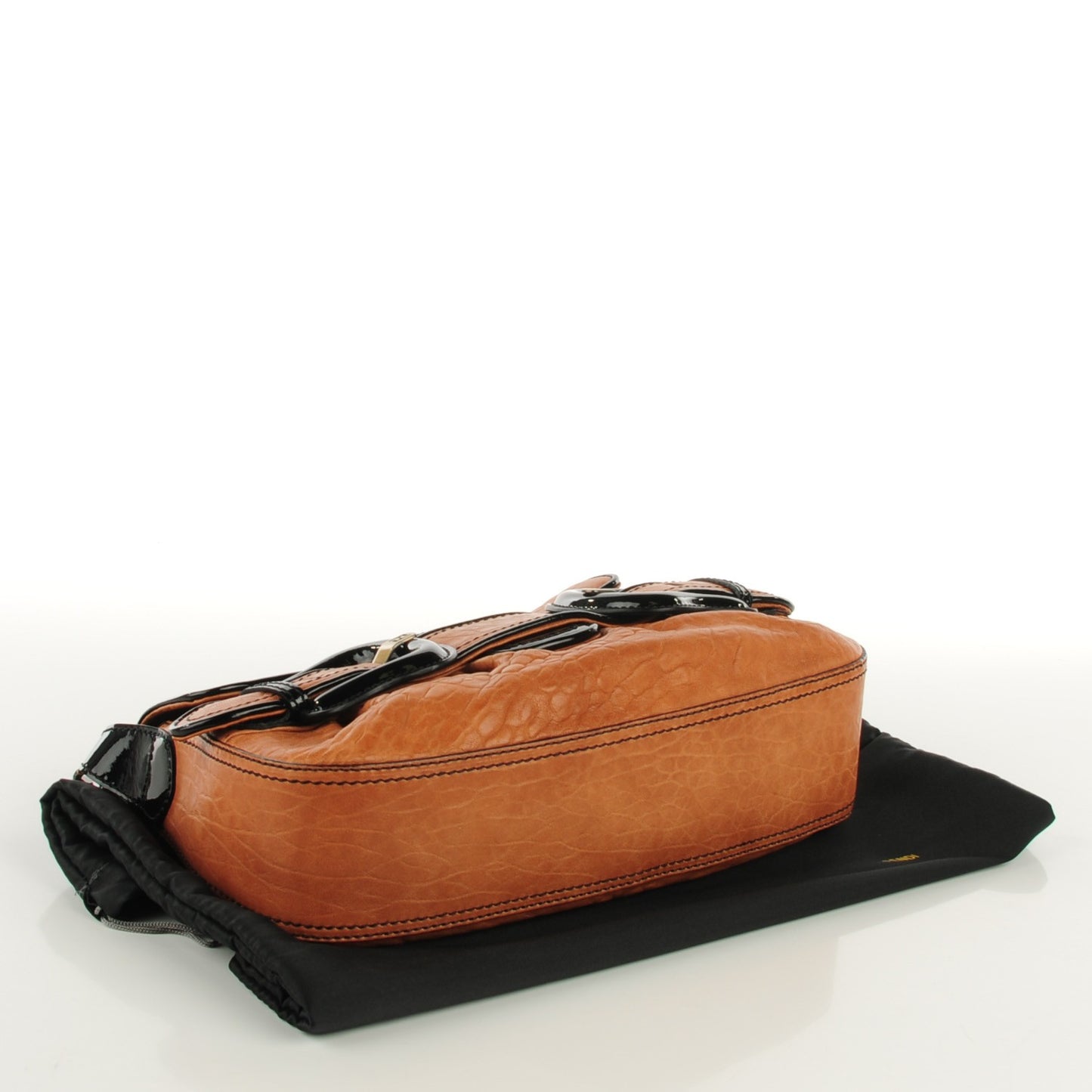 Nappa Patent B Bis Flap Bag Osso Black