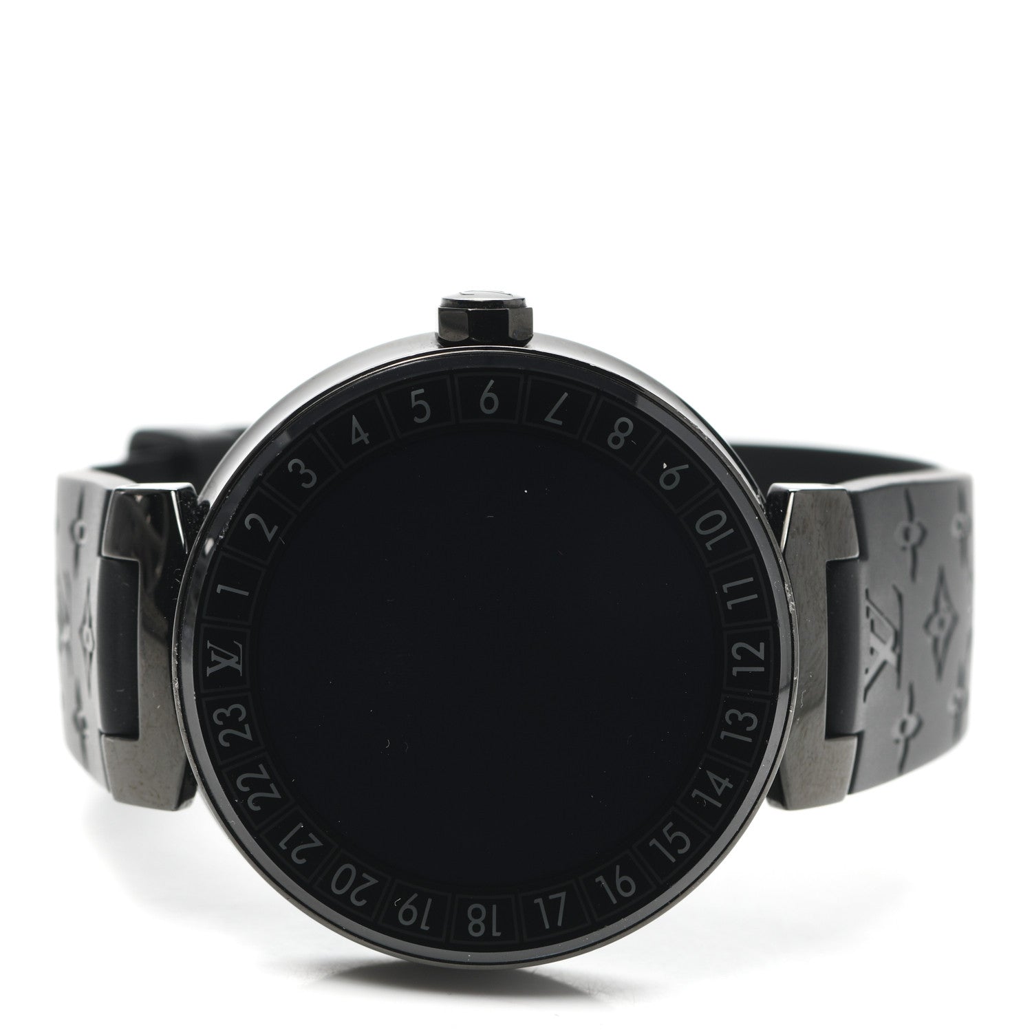 Louis Vuitton Stainless Steel Rubber 42mm Connected Tambour Horizon SmartWatch Black 2 of 7
