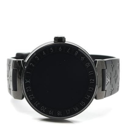 Louis Vuitton Stainless Steel Rubber 42mm Connected Tambour Horizon SmartWatch Black 2 of 7