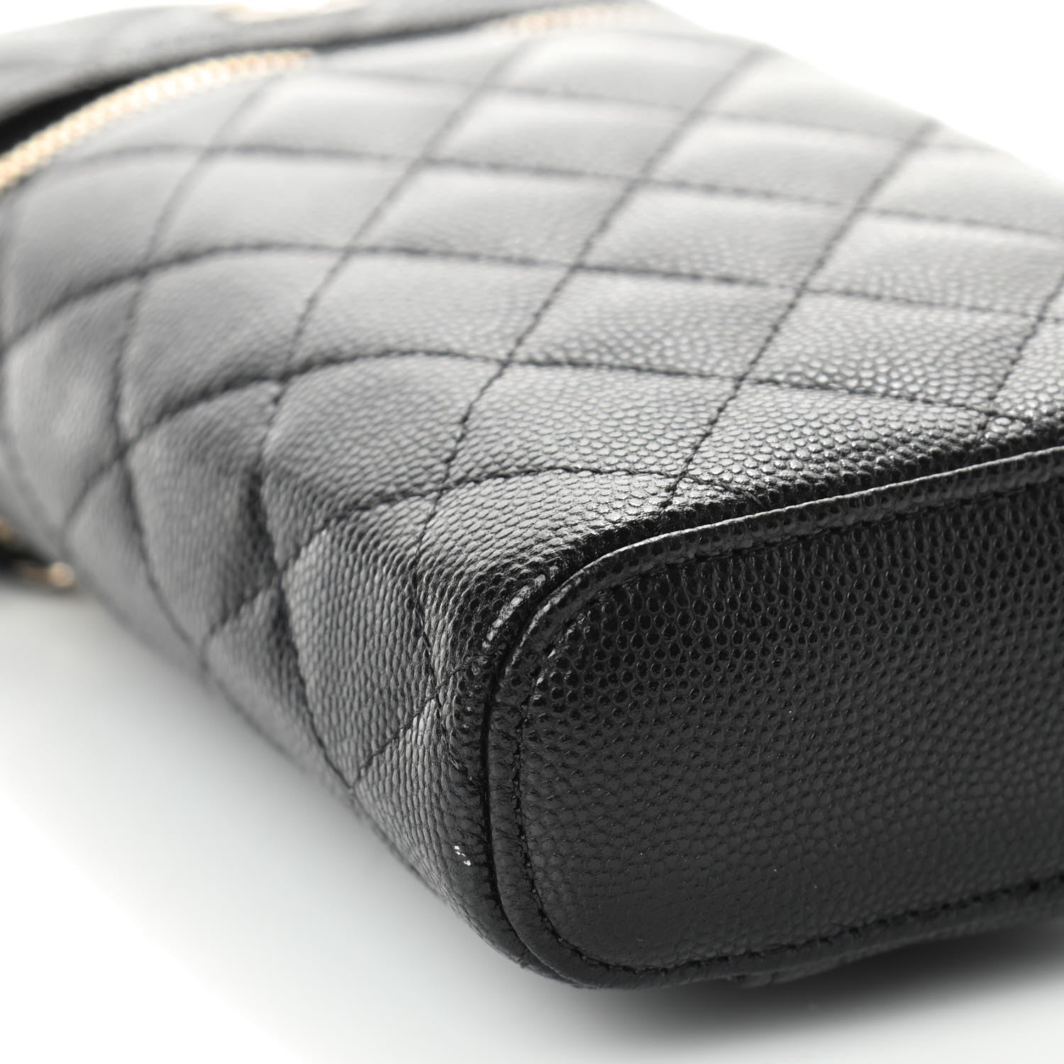 Chanel Caviar Quilted Phone Holder With Chain Black 8 of 10