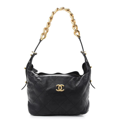 Chanel Calfskin Quilted Daily Hobo Black 1 of 9