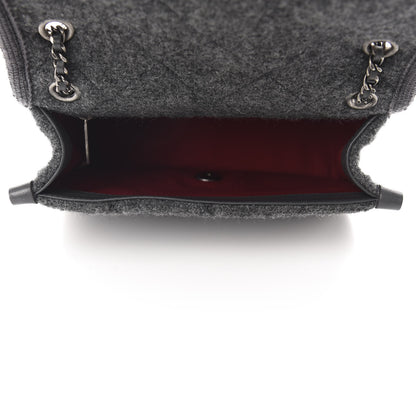 Chanel Wool Quilted Mini Edelweiss Single Flap Grey 6 of 11